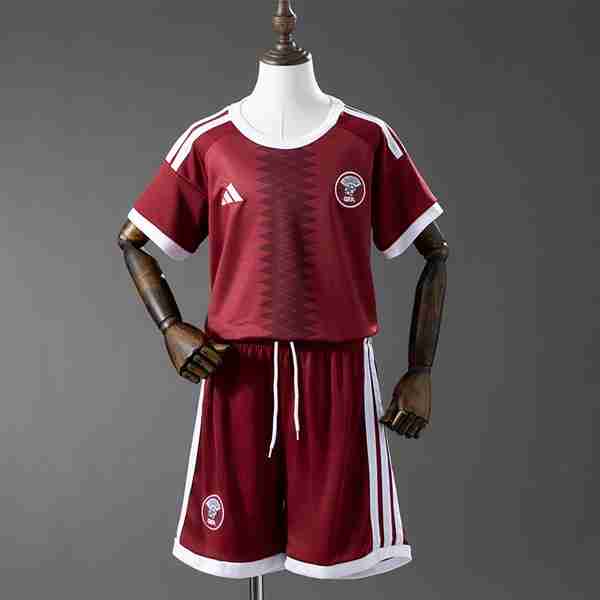 Camiseta Qatar 1ª Niño 2026 Maglia Calcio Qatar Set Bambino Prima 2026
