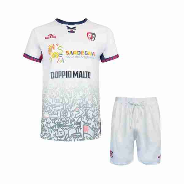 Camiseta Cagliari Calcio 2ª Niño 2025-2026 Maglietta Calcio Cagliari Calcio Set Bambino Away 2025 2026