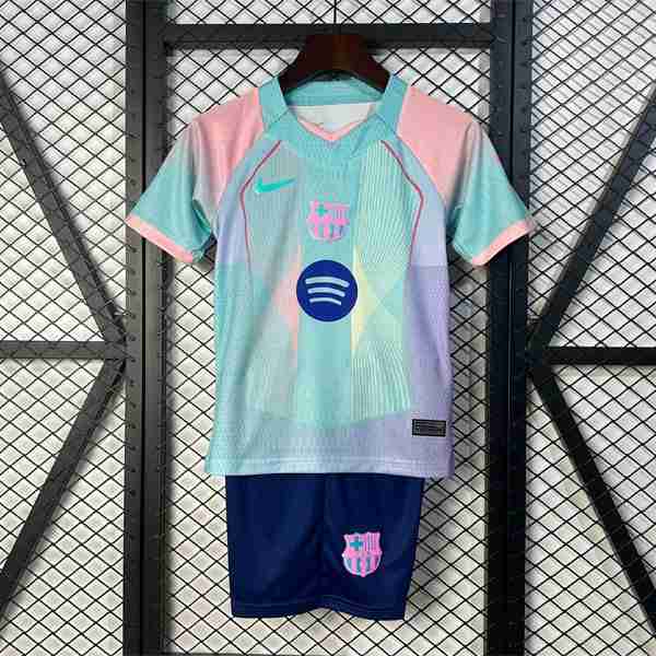 Camiseta Barcelona Special Edition Niño 2025-2026 Verde Maglietta Calcio FC Barcellona Set Bambino Speciale 2025 2026 Verde