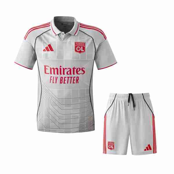 Camiseta Lyon 3ª Niño 2025-2026 Maglietta Calcio Olympique Lione Set Bambino Terza 2025 2026