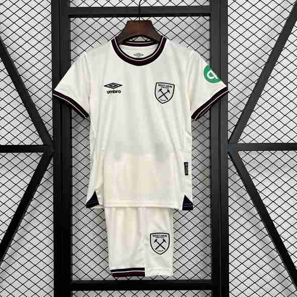 Camiseta West Ham 2ª Niño 2025-2026 Maglietta Calcio West Ham United Set Bambino Away 2025 2026
