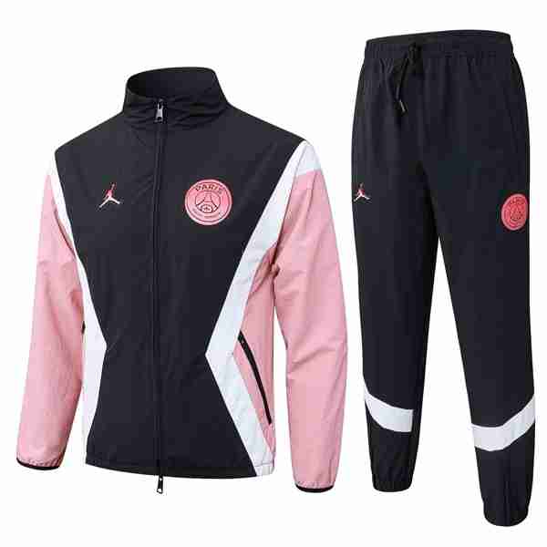 Rompevientos PSG Negro Rosa 2025-2026 5 Set Giacca a vento Paris Saint Germain 2025 2026 Nero Rosa