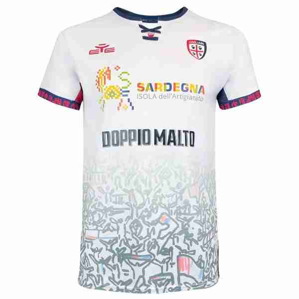 Tailandia Camiseta Cagliari Calcio 2ª 2025-2026 Thailandia Maglietta Calcio Away Cagliari Calcio 2025 2026