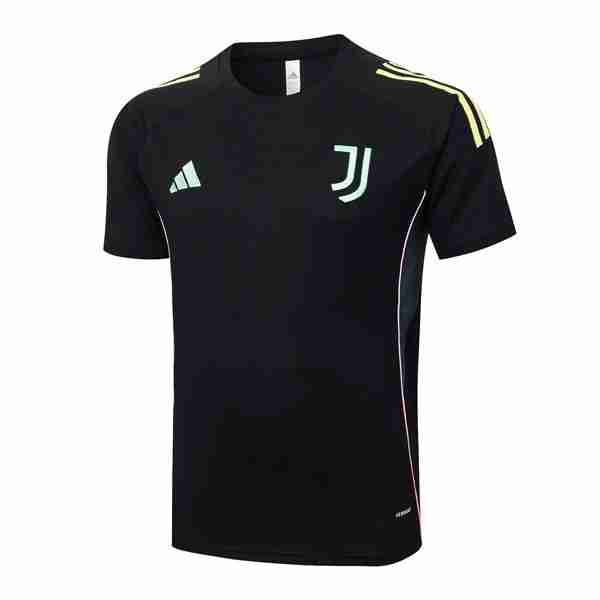 Camiseta Entrenamiento Juventus 2025-2026 Negro 3 Thailandia Maglietta Calcio Formazione Juventus 2025 2026 Nero
