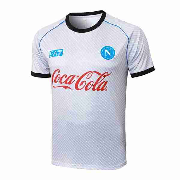 Camiseta Entrenamiento Napoli 2025-2026 Blanco 3 Thailandia Maglietta Calcio Formazione Napoli 2025 2026 Bianco