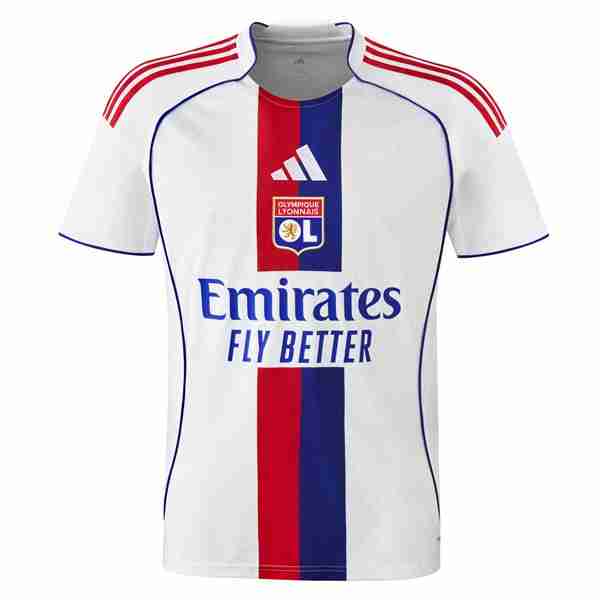Tailandia Camiseta Lyon 1ª 2025-2026 Thailandia Maglietta Calcio Prima Olympique Lione 2025 2026