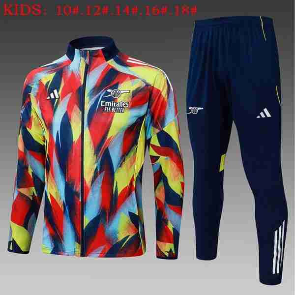 Ninos Chandal Arsenal 2025-2026 Azul Rojo 3 Tute Calcio Bambino Arsenal 2025 2026 Blu Rosso