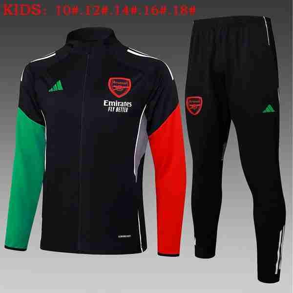 Ninos Chandal Arsenal 2025-2026 Negro 5 Tute Calcio Bambino Arsenal 2025 2026 Nero