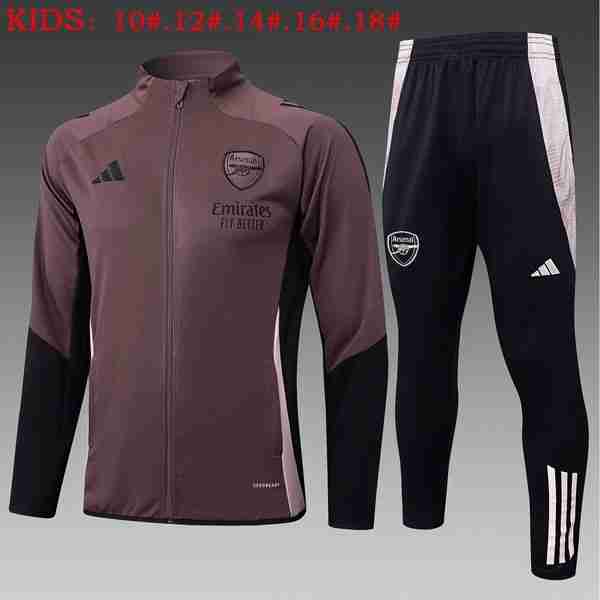 Ninos Chandal Arsenal 2025-2026 Purpura 5 Tute Calcio Bambino Arsenal 2025 2026 Porpora
