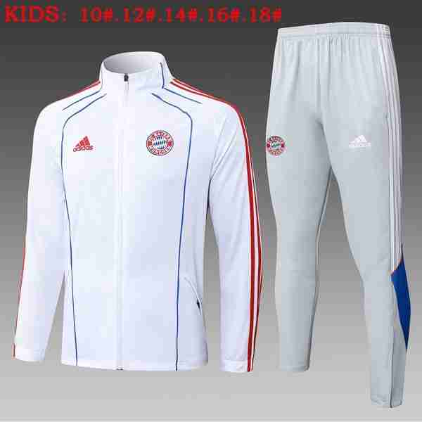 Ninos Chandal Bayern Munich 2025-2026 Blanco 5 Tute Calcio Bambino Bayern Monaco 2025 2026 Bianco