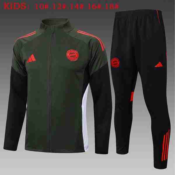 Ninos Chandal Bayern Munich 2025-2026 Verde 5 Tute Calcio Bambino Bayern Monaco 2025 2026 Verde