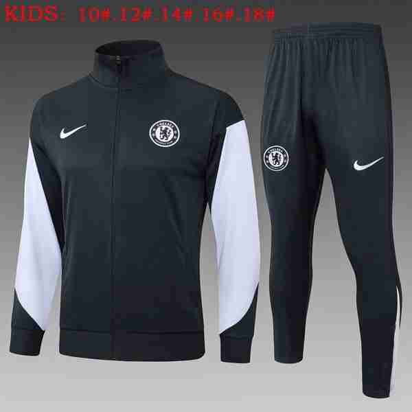 Ninos Chandal Chelsea 2025-2026 Gris 5 Tute Calcio Bambino Chelsea 2025 2026 Grigio