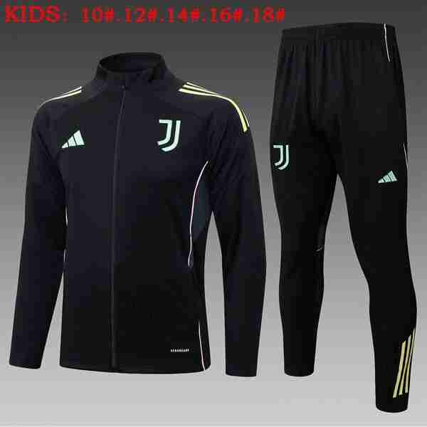 Ninos Chandal Juventus 2025-2026 Negro 5 Tute Calcio Bambino Juventus 2025 2026 Nero