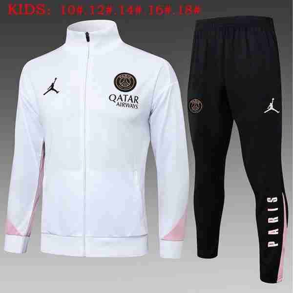 Ninos Chandal PSG 2025-2026 Blanco 5 Tute Calcio Bambino Paris Saint Germain 2025 2026 Bianco