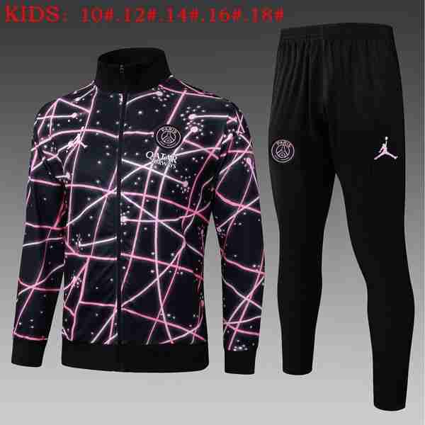 Ninos Chandal PSG 2025-2026 Negro Rosa 2 Tute Calcio Bambino Paris Saint Germain 2025 2026 Nero Rosa