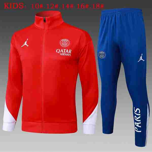 Ninos Chandal PSG 2025-2026 Rojo 5 Tute Calcio Bambino Paris Saint Germain 2025 2026 Rosso