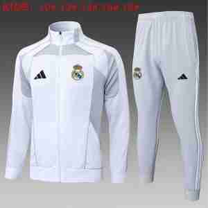 Tute Calcio Bambino Real Madrid 2025 2026 Bianco Grigio