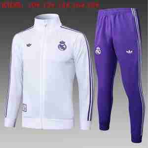 Tute Calcio Bambino Real Madrid 2025 2026 Bianco Porpora