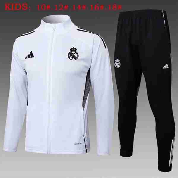 Ninos Chandal Real Madrid 2025-2026 Blanco 6 Tute Calcio Bambino Real Madrid 2025 26 Bianco