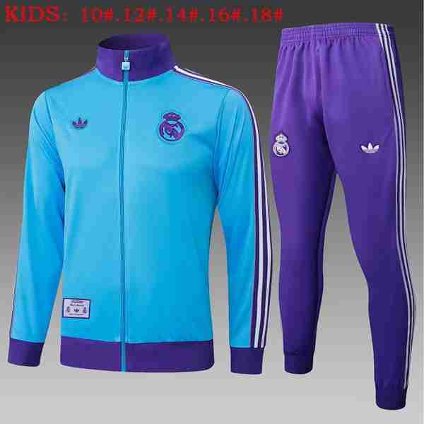 Ninos Chandal Real Madrid 2025-2026 Azul 5 Tute Calcio Bambino Real Madrid 25 2026 Blu